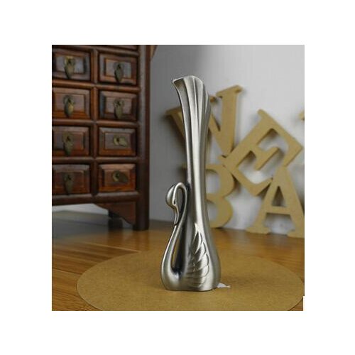 European classical small size swan shap metal vase home decoration accessories desktop flower vase for home decoration HP035