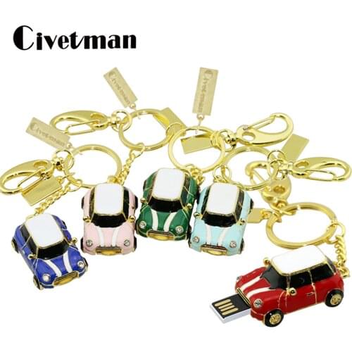 Pen Drive Mini Cooper Car Styling USB Flash Drive 128GB Pendrive 8GB 16GB 32GB 64GB Pendriver 256GB USB Flash Memory Stick Disk