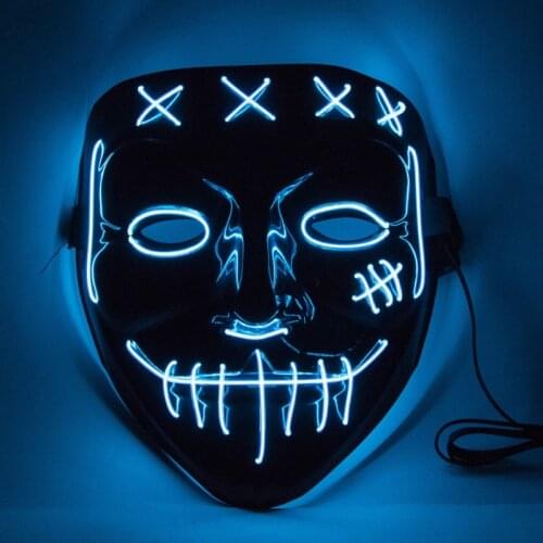 Halloween LED Mask Purge Masks Election Mascara Costume DJ Party Light Up Masks Glow In Dark Terror Mask