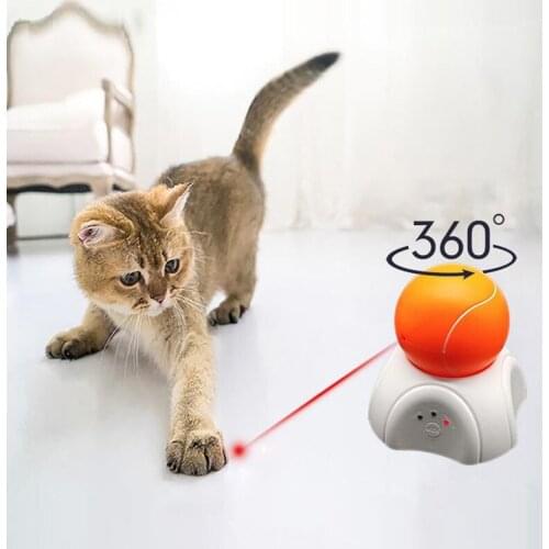 Pet Cats Toys Interactive Kitten Toy Funny LED Lasering Tennis Ball Automatic Rotating Puppy Exercise Toy Pet Cat Supplies