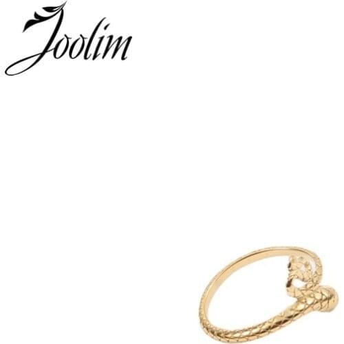 Joolim High End 18K Gold PVD Fashion Original Snakelike Rings for Women Stainless Steel Jewelry Wholesale