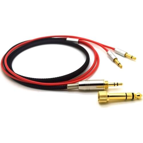 Cable for Denon AH-D600 D7100 D7200 Velodyne vTrue Headphones Replacement Audio Cable Cords 6.35 / 3.5mm to 2 x 3.5mm Jack