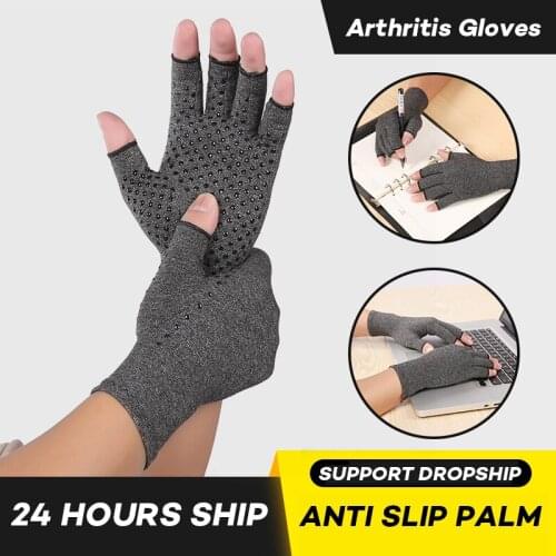 Sports Runnning Gloves Arthritis Gloves Therapeutic Compression Men Woman Circulation Grip Silicone Compression Arthritis Gloves