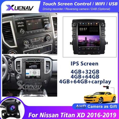 2 Din Android Car DVD radio Player For Nissan Titan XD Radio autoradio 2016 2017 2018 2019 for Nissan Car Tesla Style GPS player