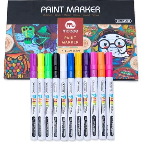High Quality Oil Based Permanent Multi Color Paint Markers Pastel Drawing Pen for Student School Office Supplies Cute Stationery