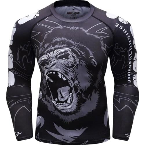 Cody Lundin Men Running Fitness Rash Guard New Design Digital Sublimation Printed Long Sleeve