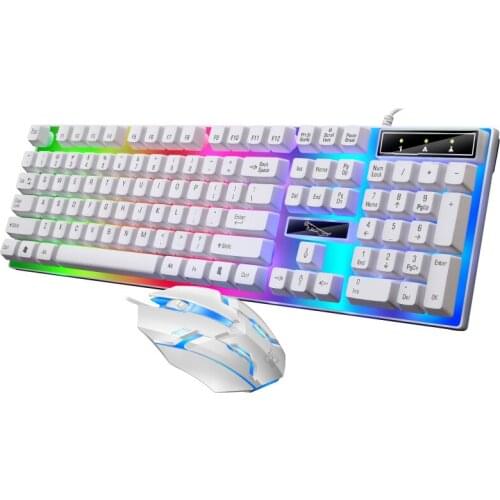 Wired Keyboard and Mouse Set Usb Luminous Mechanical Keyboard and Mouse Set