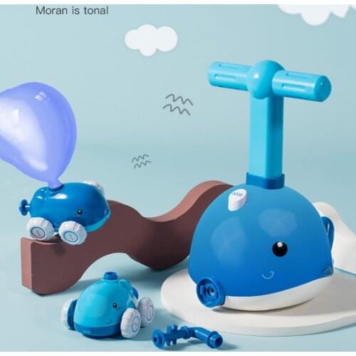 NEW Power Cute Dolphin Shape Aerodynamic Balloon Car Children Fun Educational Science Experimen Toy Kids Gift