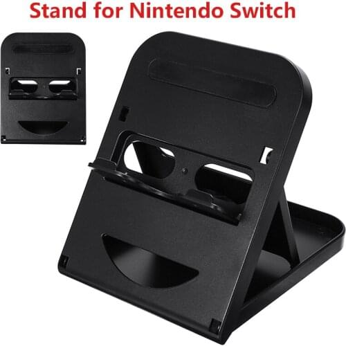 New Arrival 1pc Black Abs Folding Adjustable Bracket Stand Holder 12.5x9.5x1.2cm For Nintend Switch Console