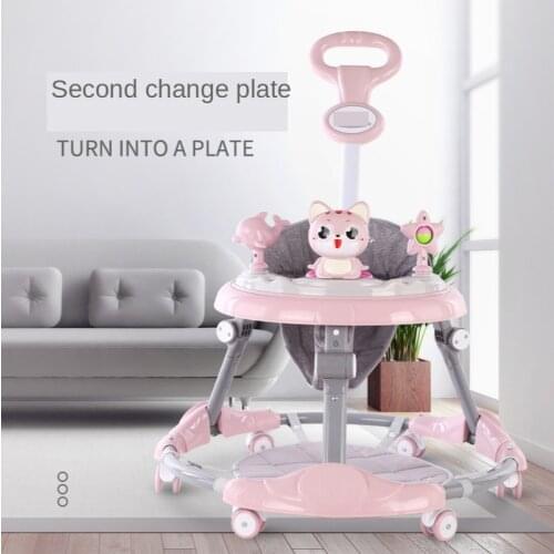 New Baby Walker 6-speed Adjustment Multi-function Anti-rollover Anti-O Leg Male and Female Baby Walker Baby Walker with Wheels