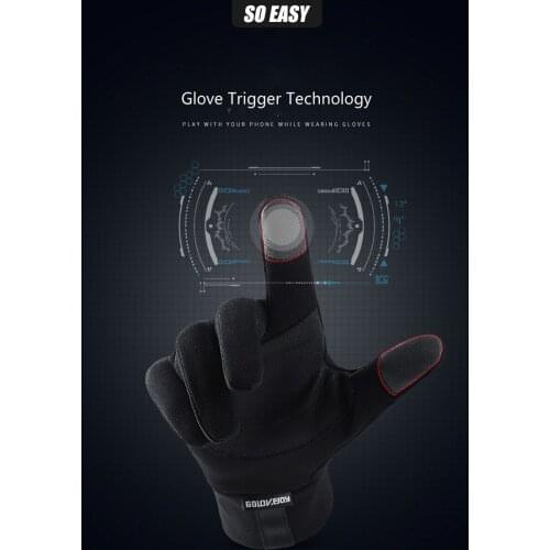 New Warm Winter Outdoor Cycling Windproof Men and Women Touch Screen Plus Velvet Non-Slip Waterproof Full-Finger Gloves