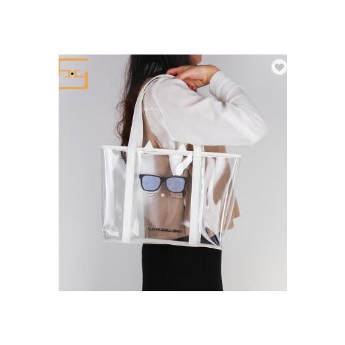 Custom Print Logo Plastic Beach Bag Supplier Mesh Tote Bag With Holes