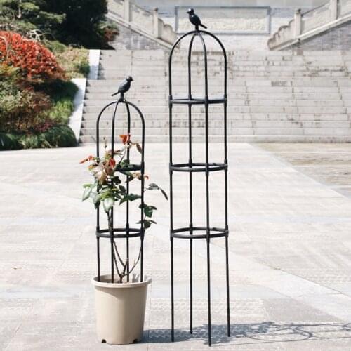 Plant Climbing Frame Plastic Coated Iron Clematis Plant Durable Tomato Trellis Flowerpot Cage Vines Climbing Frame Bracket