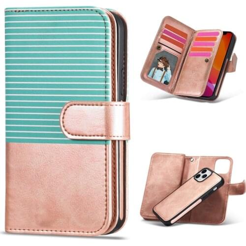 Luxury PU Leather Wallet Case for IPhone 12 Mini 11 Pro X Xr Xs Max 7 Plus 8 6S 6 5S SE Magnetic Leather Card Holder Book Cover