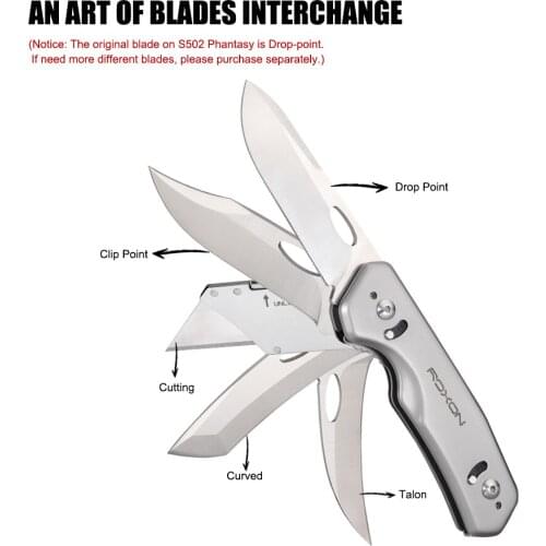 S502 Phantasy Folding Knife Survival Pocket Tool with Replaceable Knife Blade