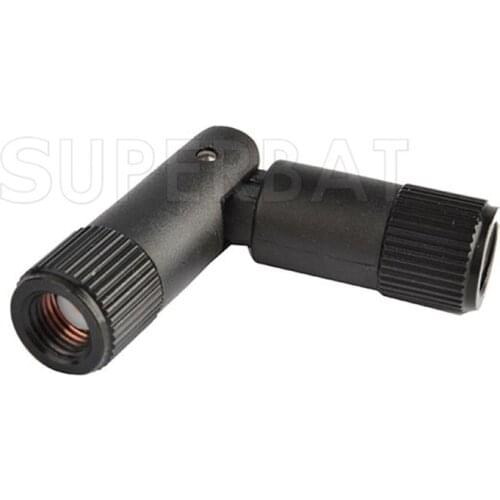 Superbat Antenna Adapter RP-SMA Plug to Male Tilt-Swivel Right Angle Straight RF Connector