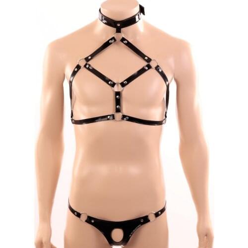 Sexy Leather Punk Gothic Style Body Elastic Bondage Harness Belt Lingerie Fetish Erotic Underwear Pole Dance Rave Costume