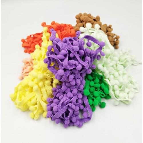 1/2 Yards Pom Pom Lace Fluff Trim Ball Ribbon Pearl Pom Pom Sewing Knitted DIY Handicrafts Accessories