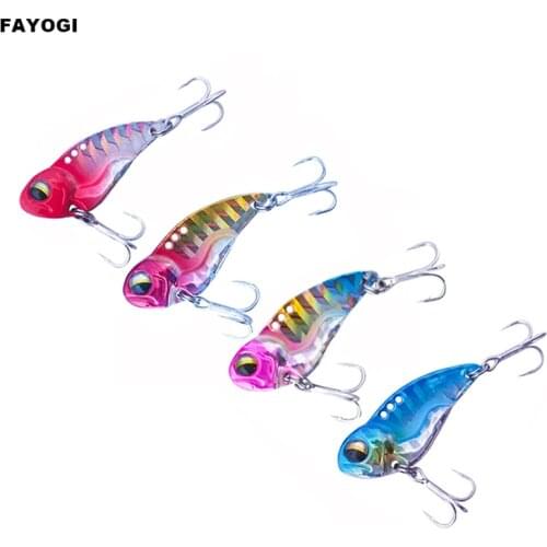 1pc 3D Metal Vib Lures 8g 36mm Fishing Lure vivid Vibrations Spoon Artificial Hard Bait Cicada Crankbait VIB Wobbler Spinner