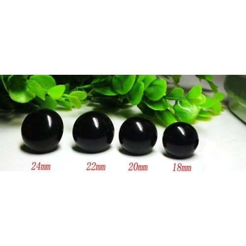 100pcs/lot 18-24mm black doll eyes with plastic washer --safety eyes