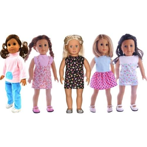 11 Set Fashion Doll Clothes Skirts And Pajamas For 18 Inch & 43 Cm Dolls & Born Baby Generation Birthday Girls Toy Gifts