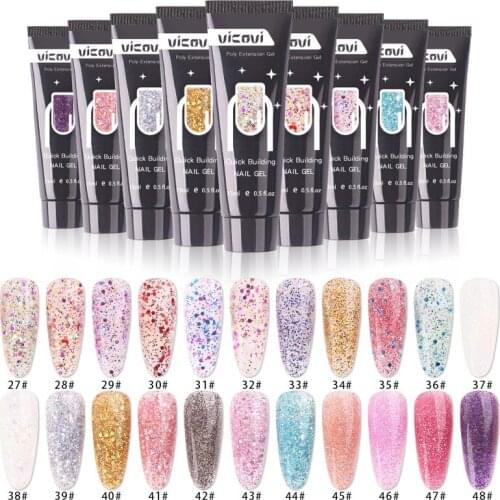 30ml Nail Extension Gel Acrylic Glitter Sequins Quick Building Gel For Nails Finger Prolong Form Tips Manicure Nail Tools