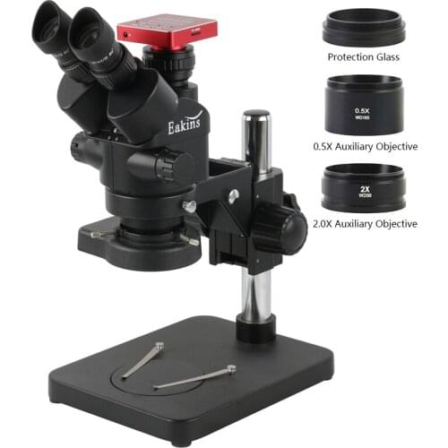 37MP 1080P HDMI USB VGA Video Camera 3.5X 7X 45X 90X Simul-Focal Stereo Microscope Trinocular Microscope Set For PCB Repair