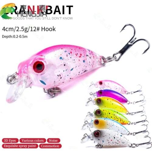 6PCS Cankbait Wobbler Fishing lures 4cm 2.5g sea trolling minnow artificial bait carp fishing tackle