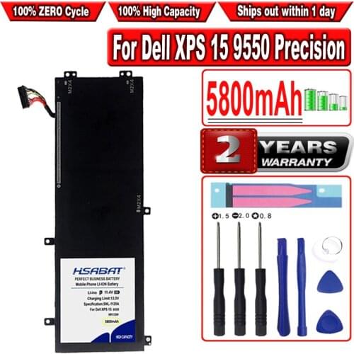 HSABAT 5800mAh 62MJV M7R96 P56F RRCGW Battery for DELL XPS 15 9550 Precision 5510 XPS 15 9570