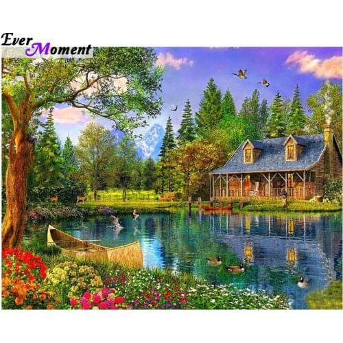 Lake Full drill diamond painting DIY diamond painting cross stitch diamond embroidery diamond full embroidery landscape ASF139