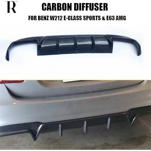 W212 B Style Carbon Fiber Rear Bumper Diffuser for Benz W212 Facelift E200 E260 E300 With Amg Package & E63 AMG 2014 2015 2016