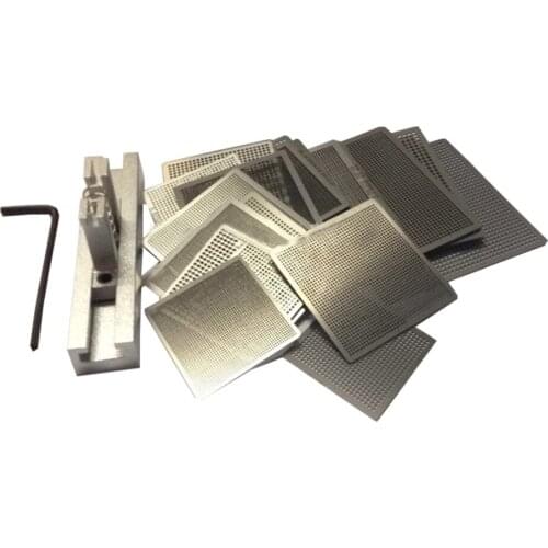 BGA Direct Hot-Press Welding Universal Template With Template Fixing Fixture For Solder Rework Repair Kit