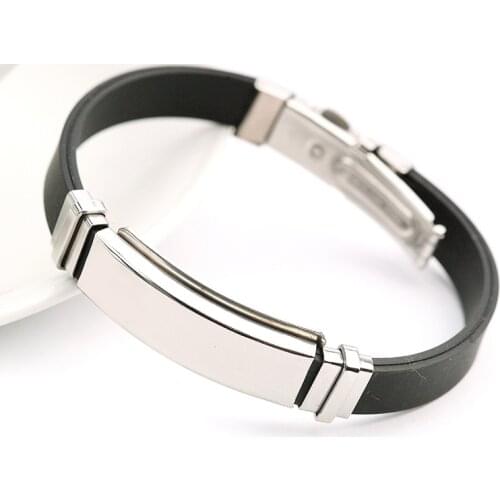 Trendy Titanium Steel Wristband Bracelet For Women Hand Jewelry Customizable Engraving Stainless Steel Metal Bangles Gift