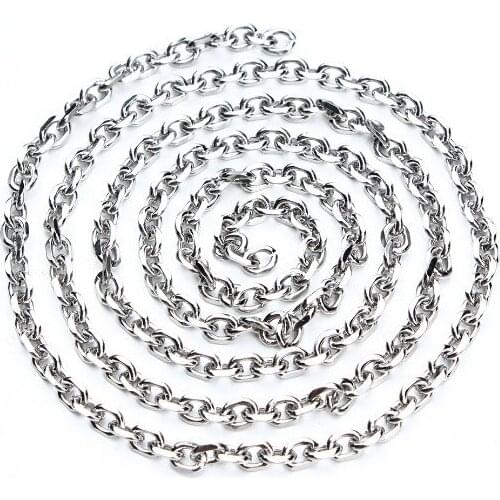 5meter Stainless Steel O Link Chains Bulk for DIYJewelry Chain Making Crafts gfh45