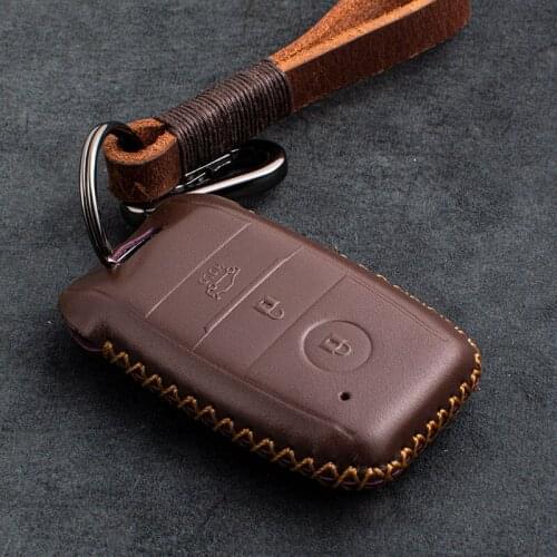 Genuine leather car key cover case fob key bag for Kia K3 K2 Sportage K5 smart K4 Cerato kx3 Freddy kx5 leather key shell