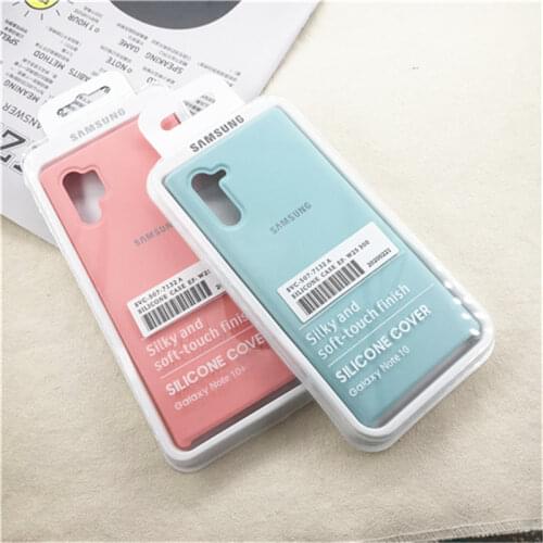 Samsung Galaxy Note 10 Plus Case Original Ofiice Silky Solf-touch Liquid Silicone Shell Cover For Note 10 10+ Pro Plus With Box