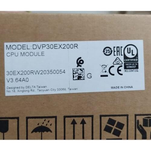 Delta PLC EX2 host DVP30EX200R 16DI 3AI 10DO Relay 1AO 100-240VAC new in box