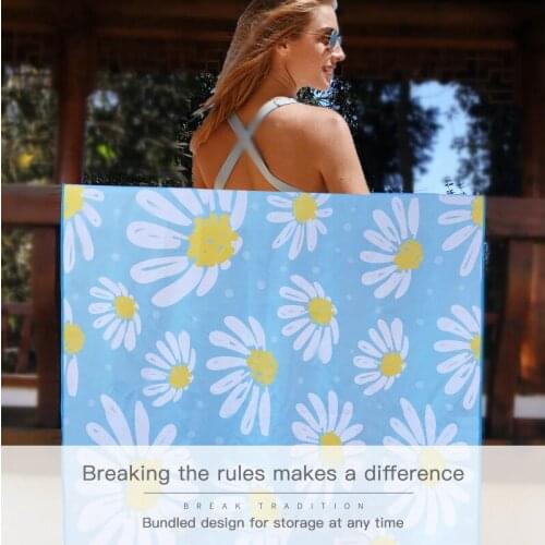 Elastic Beach Towel Bundle Storage Bag Packaging Bath Towel Elastic Camouflage Daisy Style Fashionable Popular Practical
