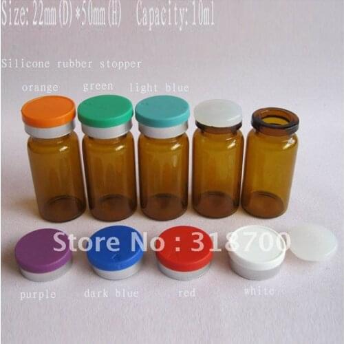 10ml amber medicine glass vial with flip cap, sample vial, cosmetic container,2ml,3ml,5ml,till 30ml is available