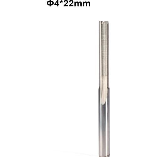 5pcs 4mm*22mm Two Straight Flutes Carbide End Mill, Wood Working Tools, 2D Engraving Cutting Milling Cutter MDF PVC, Acrylic