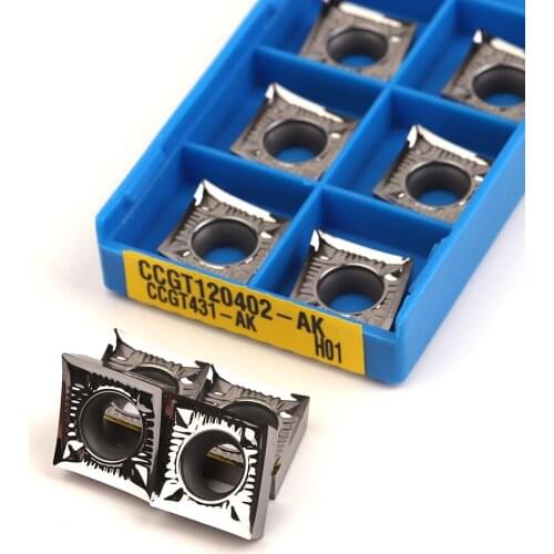 CGT120402 CCGT120404 CCGT120408 AK H01 Carbide Inserts CNC Lathe Cutter Aluminum Copper Machine turning tool metal lathe tools