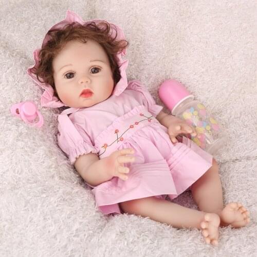 Reborn Baby Doll Boneca Princess lol Full Vinyl 18 inch Lifelike Realistic Silicone Bebe Infant Lovely New Babe KAYDORA