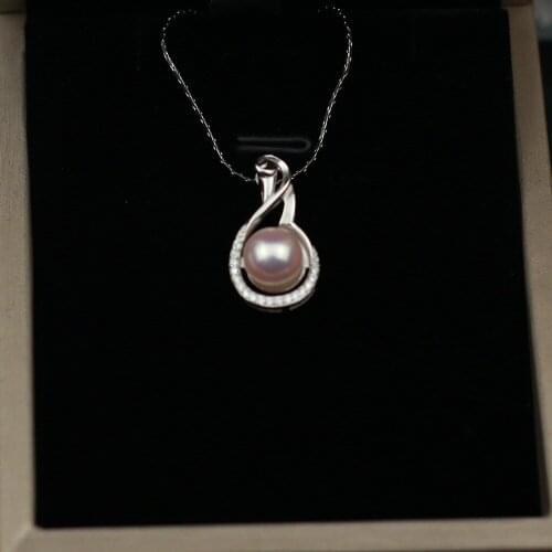 MADALENA SARARA Freshwater Pearl Pendant Necklace Simple Beauty Pearl Sterling Silver Chain Women Necklace MD-00251