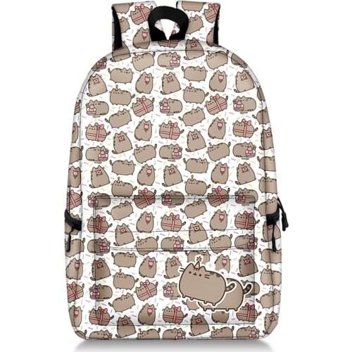 Fashion Pusheen Backpack Cute Cat Printing BackPack for Teenager Girls School Students Laptop Mochila Escolar Travel Bag Bookbag