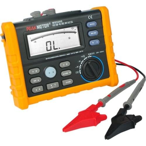 MS5203 PEAKMETE Digital Insulation Resistance Tester Insulation Meter Megaohm Meter Shake Meter 50-1000 Volt Ohm Multimeter