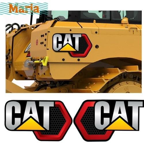 For 2x LARGE ESCAVATOR CATERPILLAR STICKERS CAT HUGE JDM JEEP Van Bike Offroad RV A4 Q3 Polo Deco Meterial
