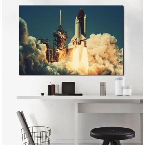 Wall Art Canvas Space Shuttle Wallpaper Posters Prints Painting Oil Wall Pictures Modern Living Room Home Decoration Framework