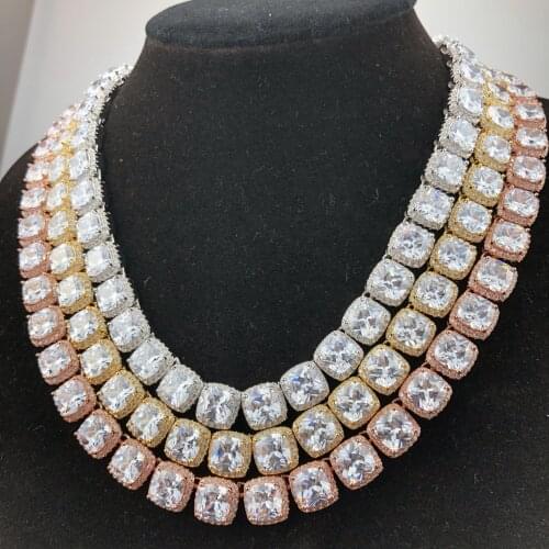 11mm gem couple Zircon Necklace