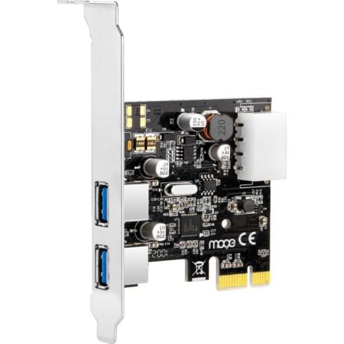 2 port USB3.0 PCI-e Expansion Card PCI express sata 4Pin PCI-e to USB3.0 hub NEC720202 chipset Desktop computer 2U small case
