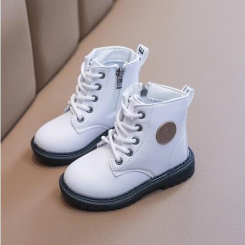 Autumn and Winter Girls Casual Leather Short Boots Princess Soft Bottom Martin Boots Children Boots